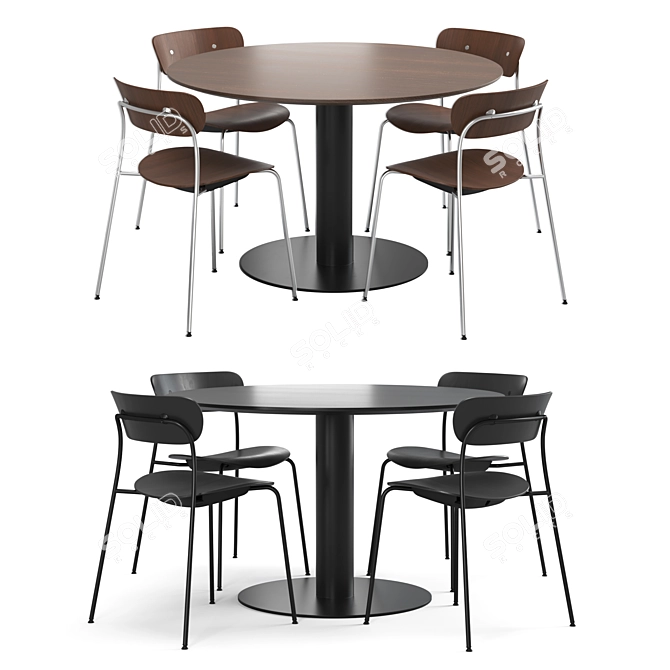 Pavilion AV1 Chair & SK12 Table 3D model image 7