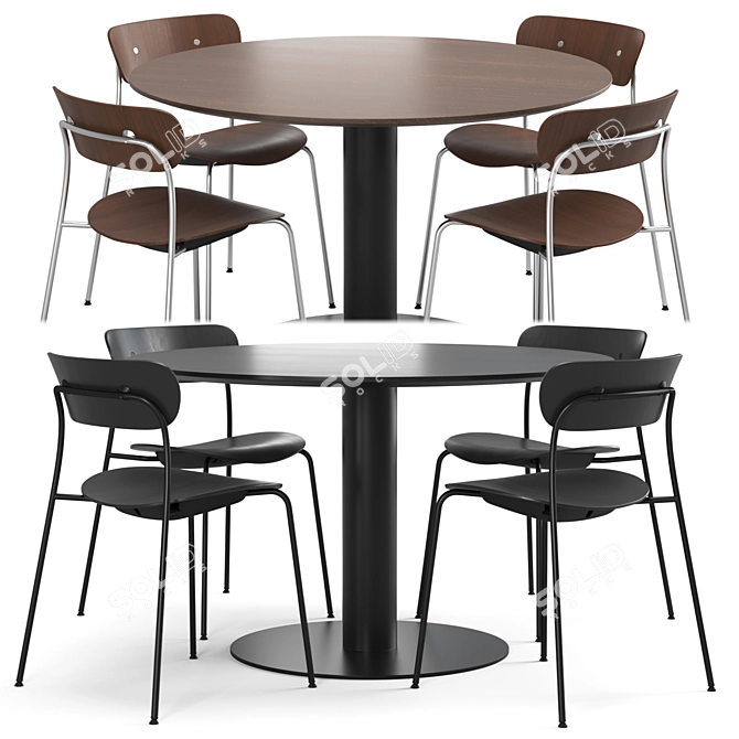 Pavilion AV1 Chair & SK12 Table 3D model image 15