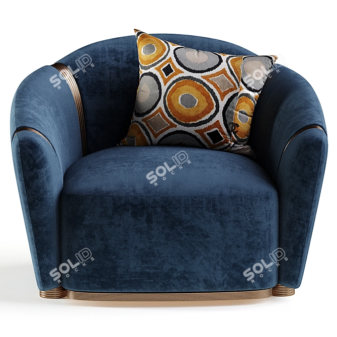 Etra Armchairs: Elegant Comfort Design 3D model image 6