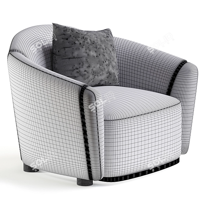 Etra Armchairs: Elegant Comfort Design 3D model image 7