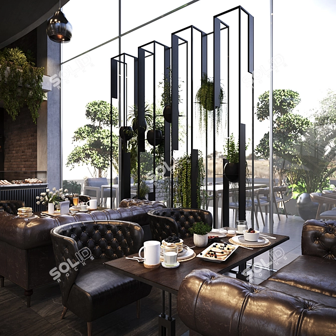  Botanical Partition Collection 3D model image 11