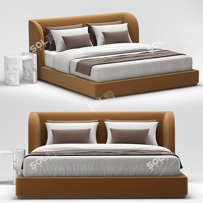  Scandinavian Charm RH Copenhagen Bed 3D model image 1