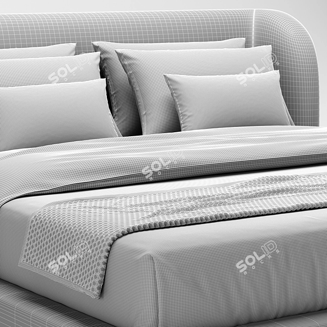  Scandinavian Charm RH Copenhagen Bed 3D model image 5