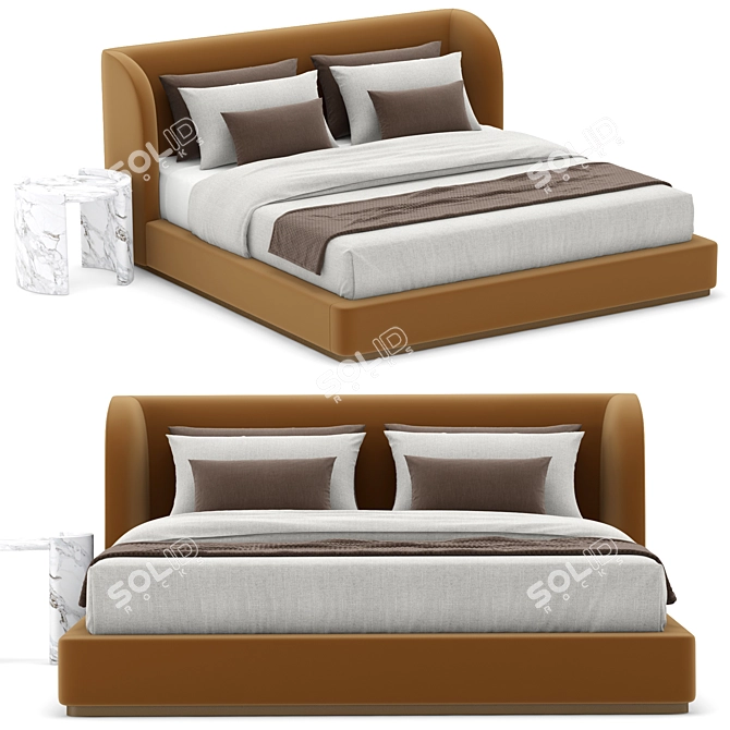  Scandinavian Charm RH Copenhagen Bed 3D model image 7