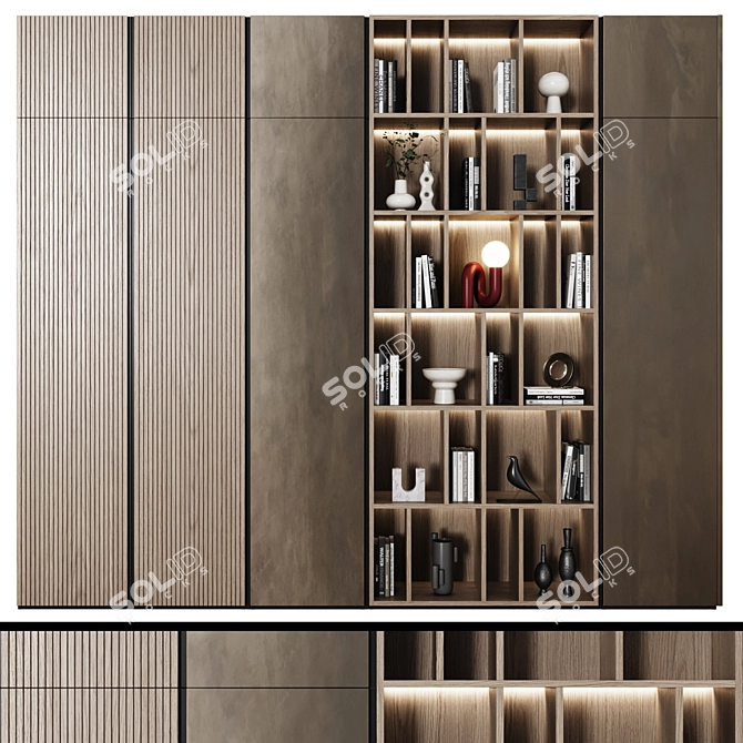 Modern Modular Wardrobes with Customizable Design 3D model image 1