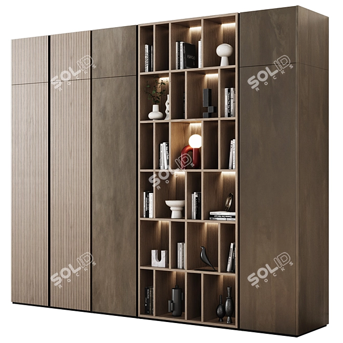Modern Modular Wardrobes with Customizable Design 3D model image 2