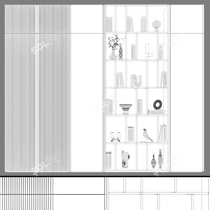 Modern Modular Wardrobes with Customizable Design 3D model image 3