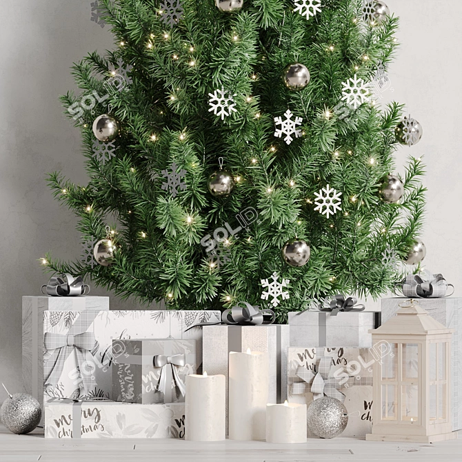  Festive Christmas Tree 3D Model 3D model image 2