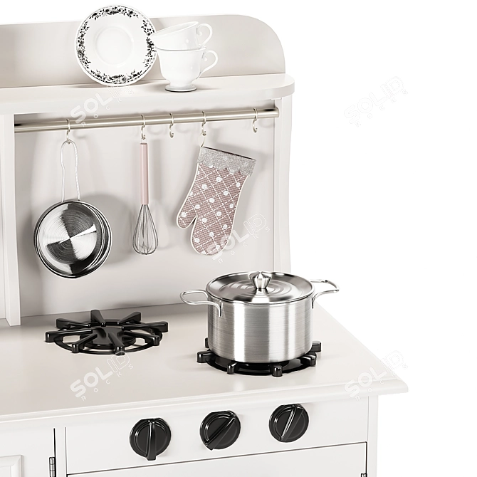  Farmhouse Play Kitchen Toy 3D model image 2