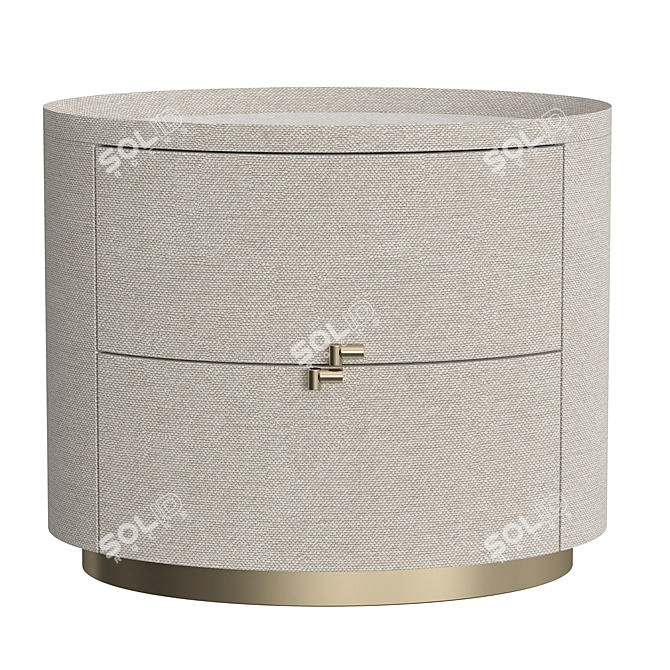 Marble Gloss Bedside Table 3D model image 2