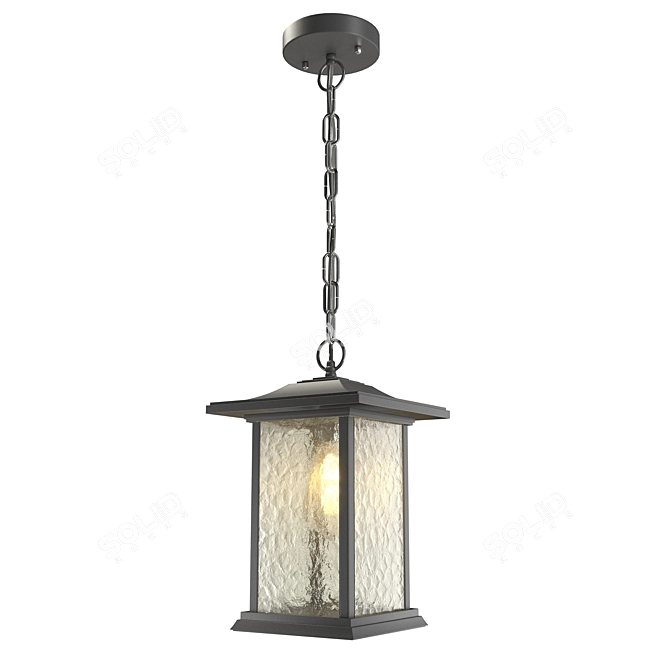 Farmhouse Aluminum Pendant Light 3D model image 4