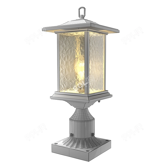 Farmhouse Aluminum Pendant Light 3D model image 5