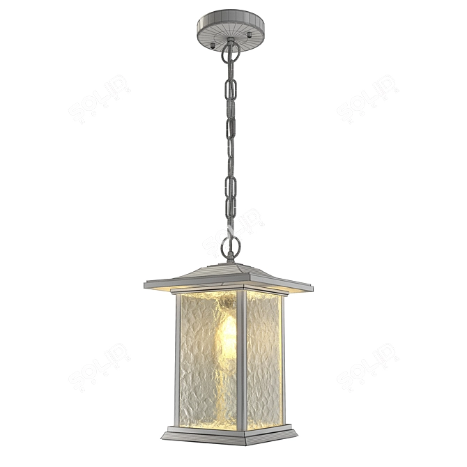 Farmhouse Aluminum Pendant Light 3D model image 7