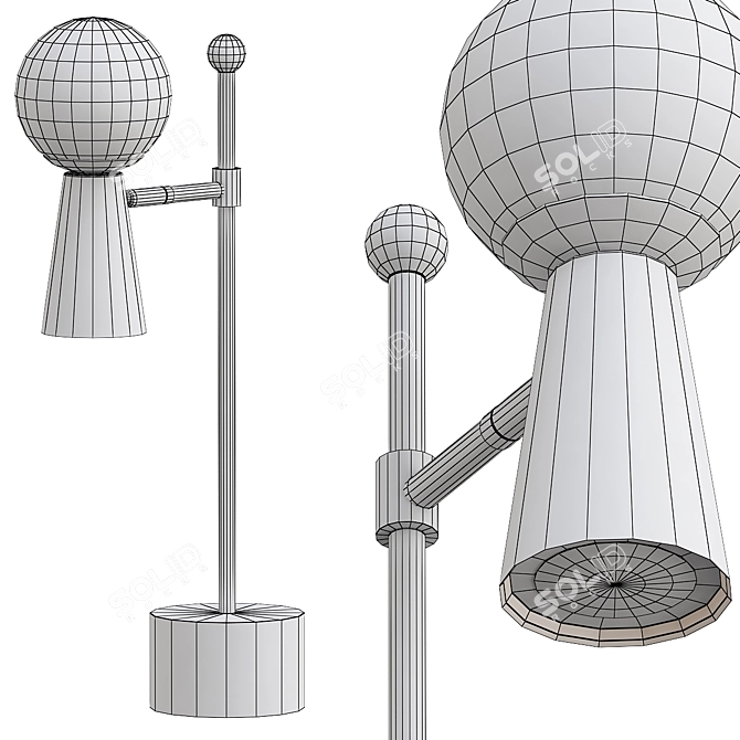 Elegant Abelina Table Lamp 3D model image 2