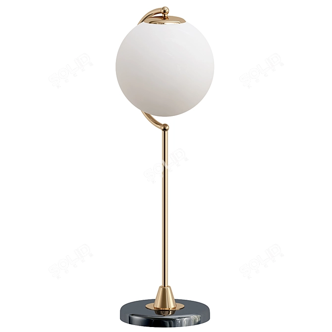 Modern Glass Cafe Table Lamp 3D model image 1