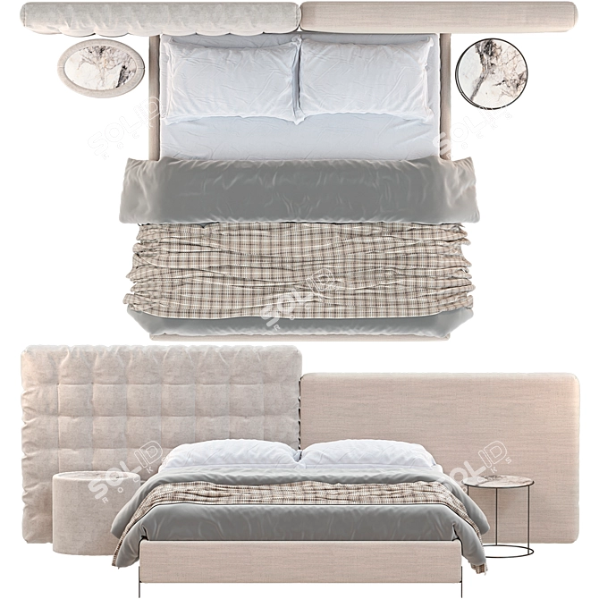 Rosini Pegaso Bed Set 3D model image 2