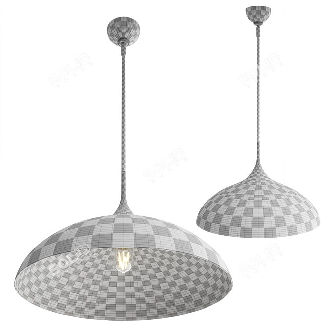 Chic Modern Pendant in 3 Colors 3D model image 6