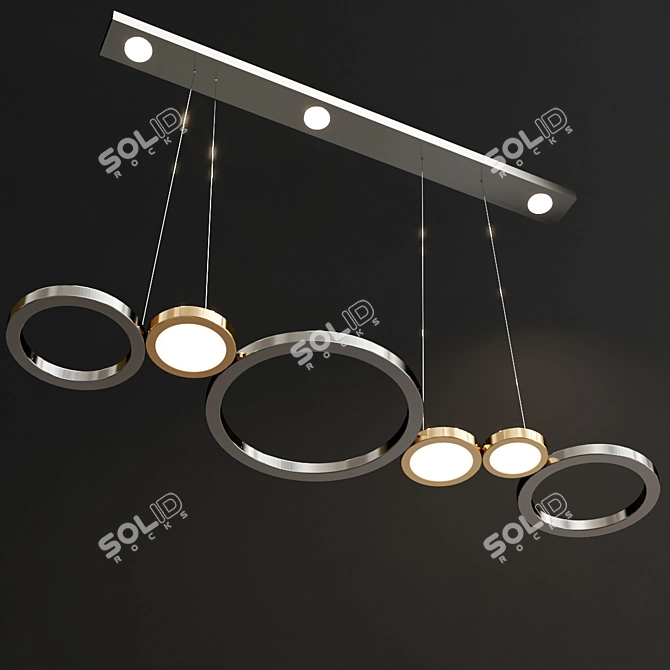 Elegant Design Pendant Lamps Duo 3D model image 2