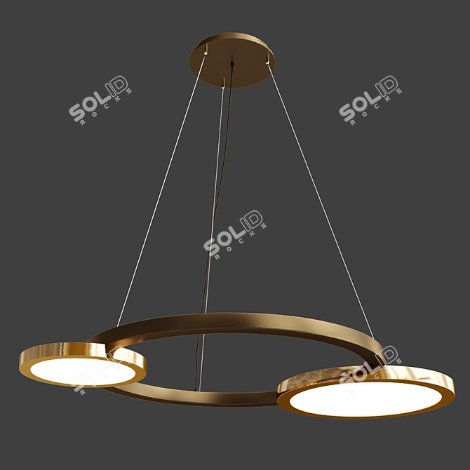 Elegant Design Pendant Lamps Duo 3D model image 3