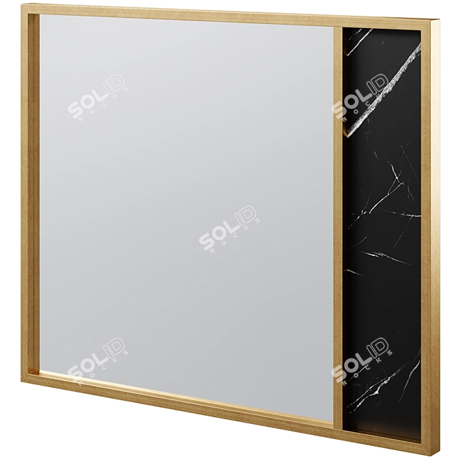 Sleek Cesaro Wall Mirror 3D model image 1