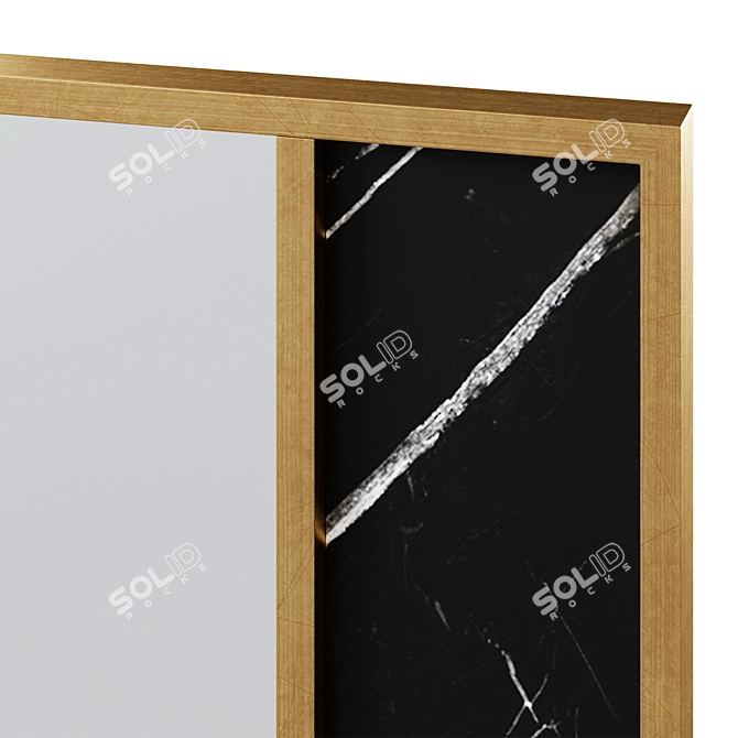 Sleek Cesaro Wall Mirror 3D model image 3