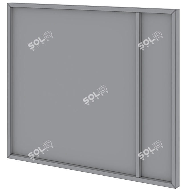 Sleek Cesaro Wall Mirror 3D model image 4