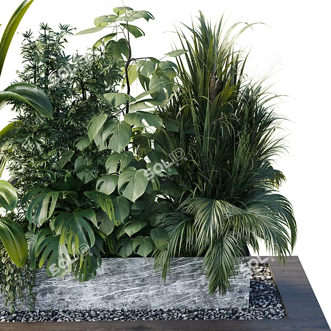 Outdoor Tree Shrub Plant Set 3D model image 4