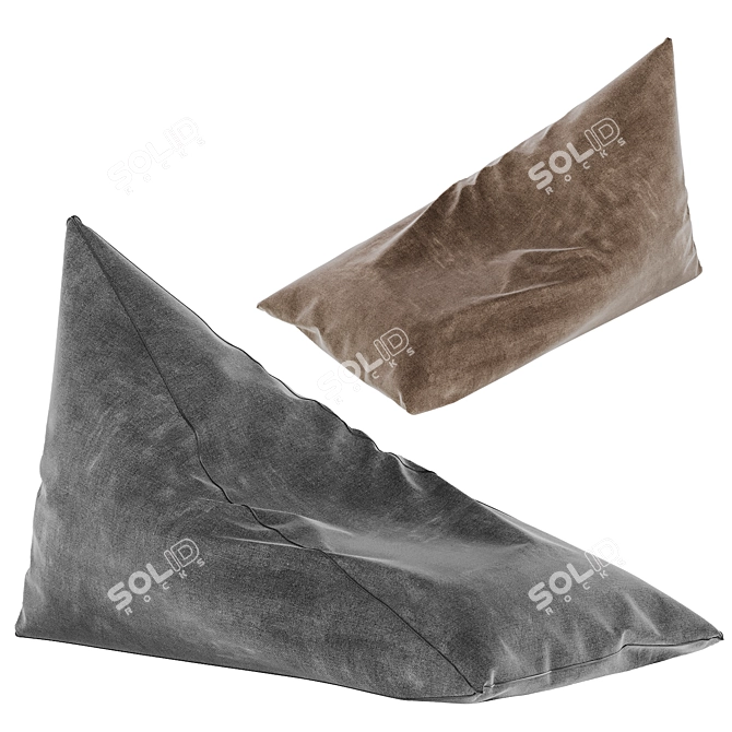 Multicolored Bean Bag Chair 3D model image 1