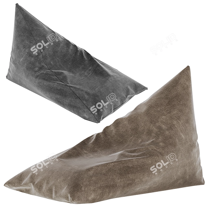 Multicolored Bean Bag Chair 3D model image 2