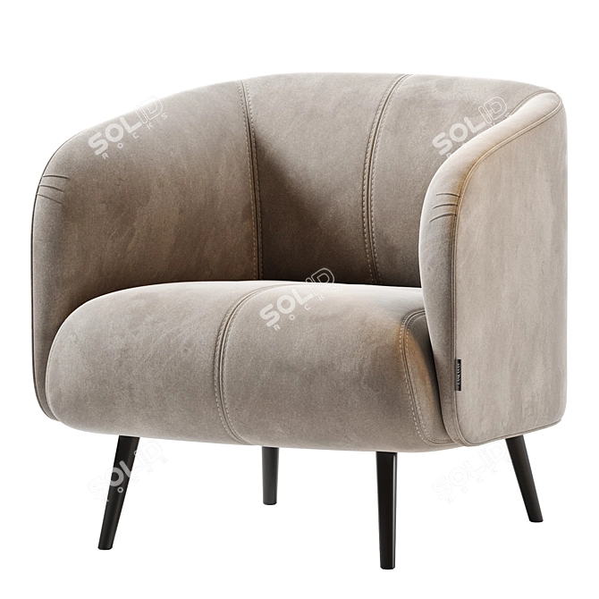 Modern Millennial Amalfi Armchair 3D model image 1