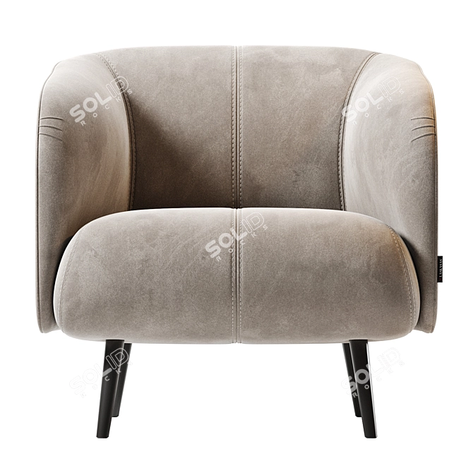 Modern Millennial Amalfi Armchair 3D model image 3