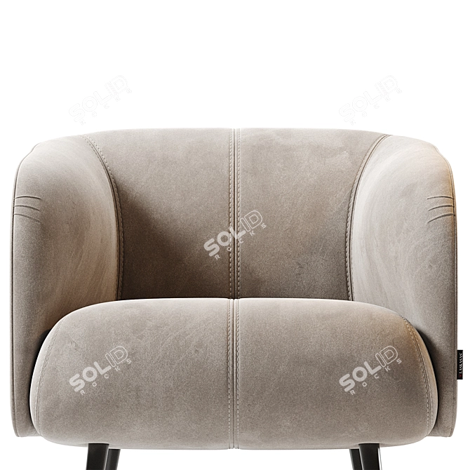 Modern Millennial Amalfi Armchair 3D model image 6