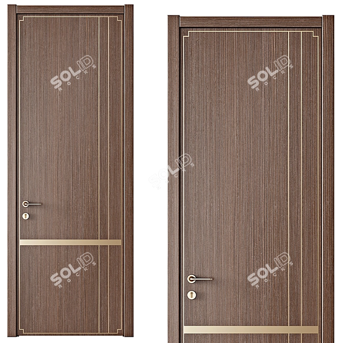 Modern Interior Doors Collection 3D model image 2