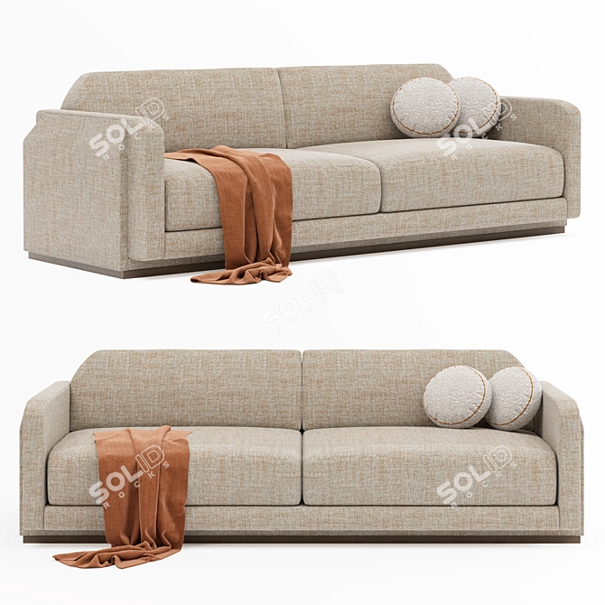 Luxurious Borga Sofa by Bruno Moinard 3D model image 1