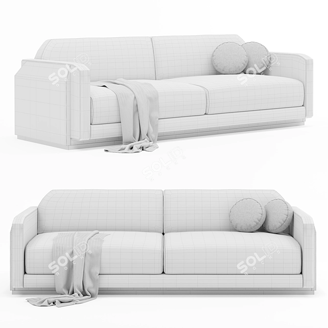 Luxurious Borga Sofa by Bruno Moinard 3D model image 2