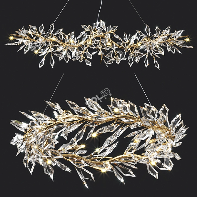 Luxury John Richard Chandelier 3D model image 5