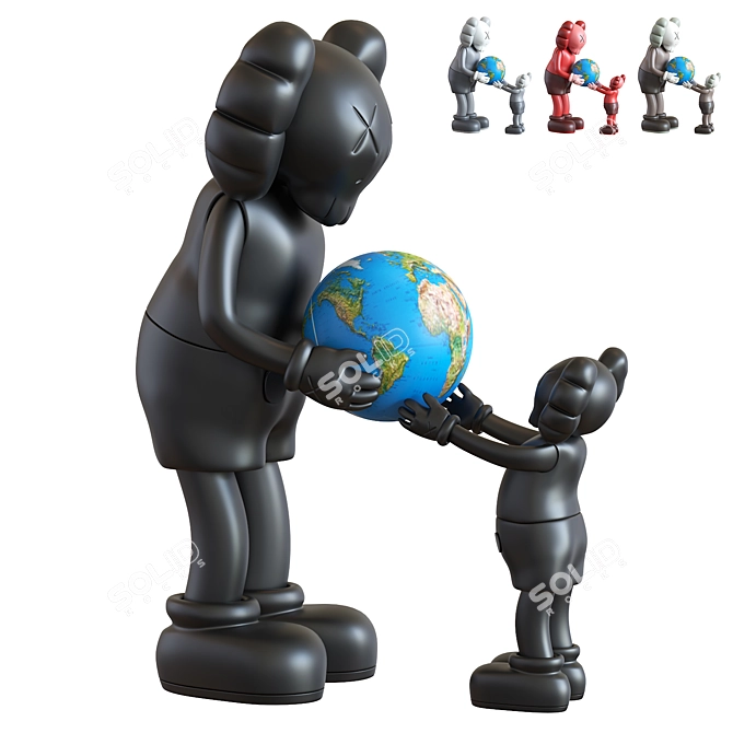 KAWS Promise Vinyl Figure Set 3D model image 1