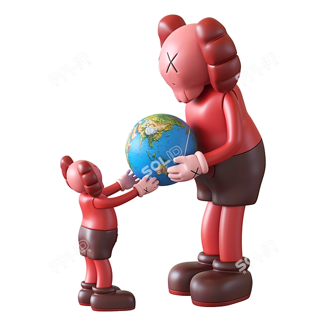 KAWS Promise Vinyl Figure Set 3D model image 4