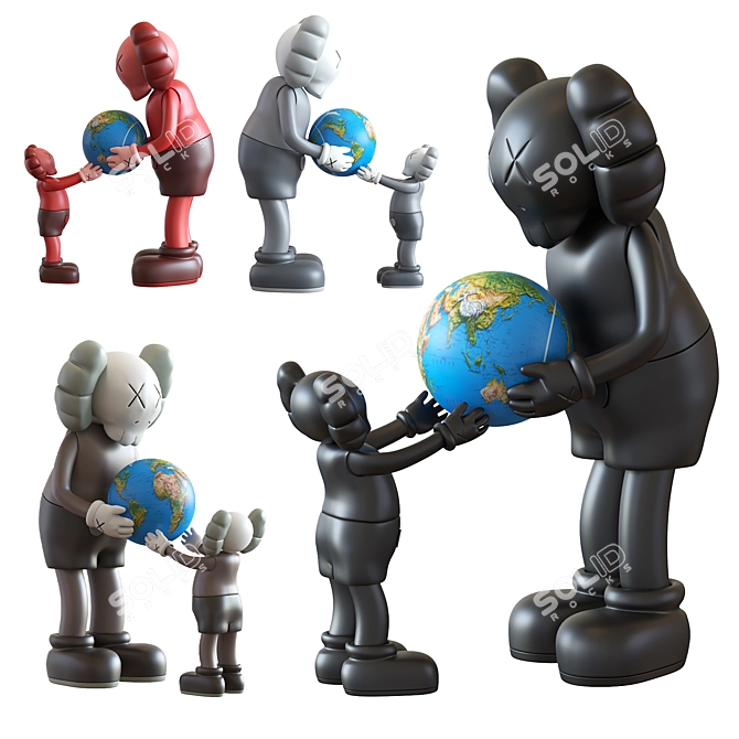 KAWS Promise Vinyl Figure Set 3D model image 6