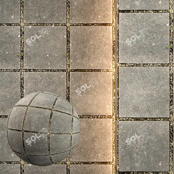 Seamless Pavement Texture Pack 3D model image 1