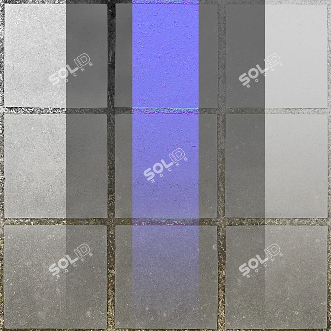 Seamless Pavement Texture Pack 3D model image 2