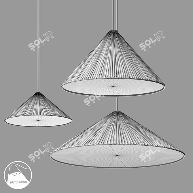 PDL2505 Pendant Umbrella Lamps 3D model image 2