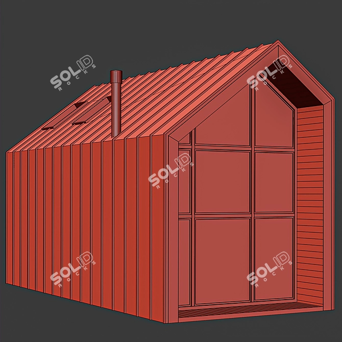 Rustic Cottage Barn House 3D model image 3