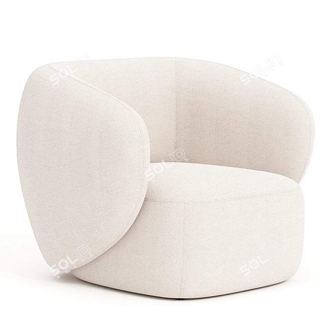 Stylish Swell Armchair 2014 3D model image 2