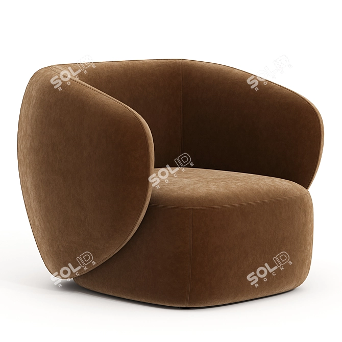 Stylish Swell Armchair 2014 3D model image 3