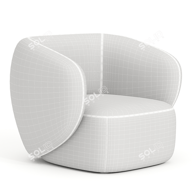 Stylish Swell Armchair 2014 3D model image 4