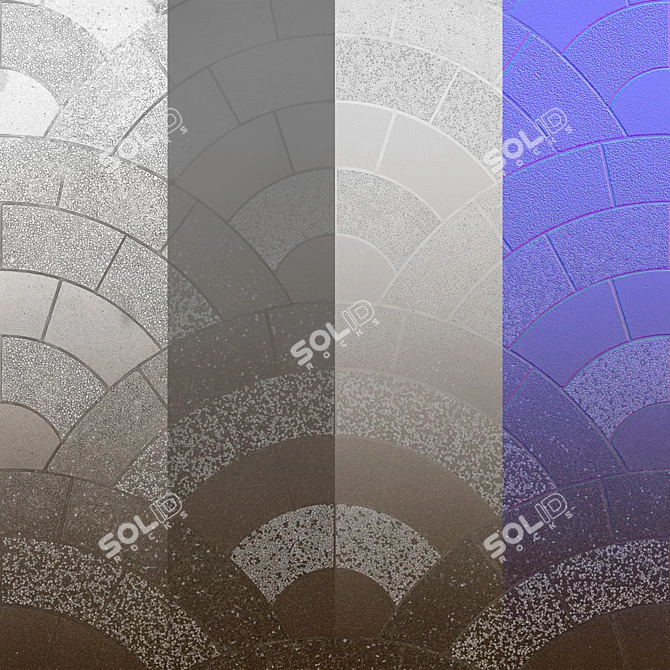 Seamless Pavement Texture Pack 3D model image 2