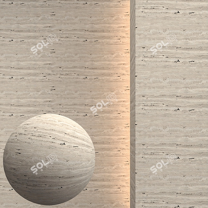 Seamless Stone Texture Set 3D model image 1