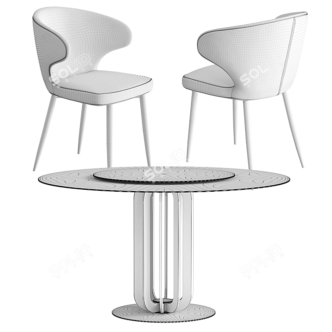 Bolzano Dining Set with B606 Stool 3D model image 4