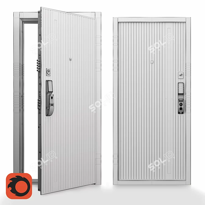 Ultimatum Edge Premium Entry Doors 3D model image 3